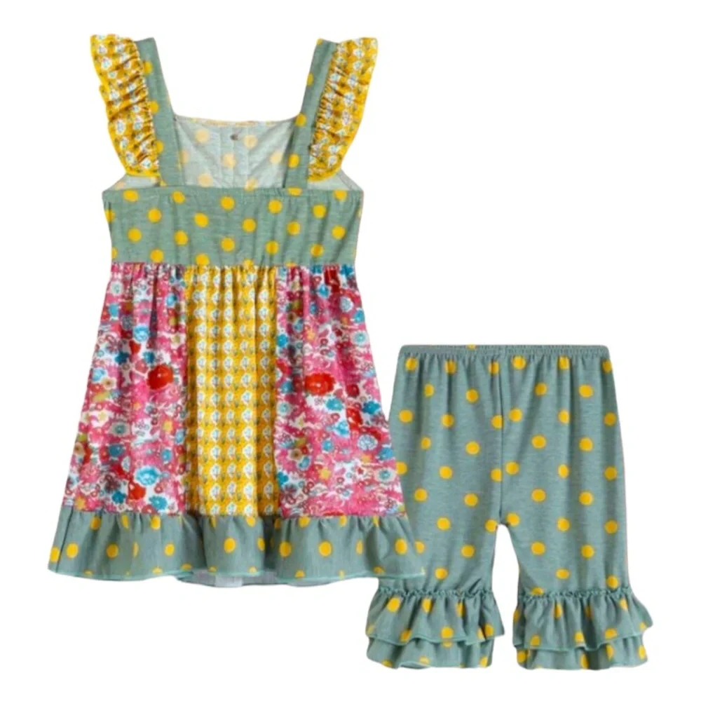 New! Bundle of New Floral A-Line Dress & Shorts & 2 A-Line Dresses 2T